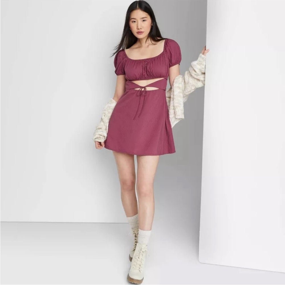 Mauve Cut-Out Dress